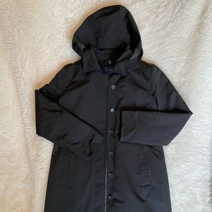 Twin Hill Black Trench Coat with removable hood and 3M Thinsulate